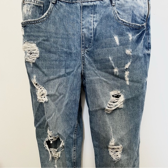 Zara Trafaluc Ripped Denim Overalls - Picture 3 of 6